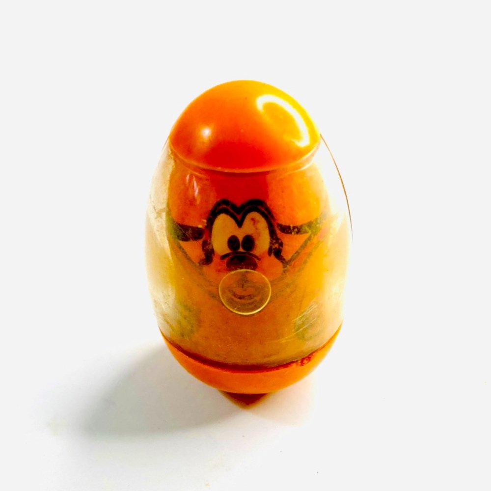 Vintage Goofy Weeble Orange Dog Toy Mickey Mouse